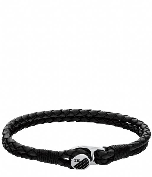 Tommy Hilfiger  Button Leather Bracelet Zwart (TJ2790197S)